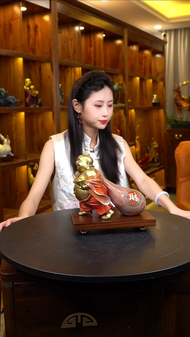 铜弥勒佛黄铜摆件