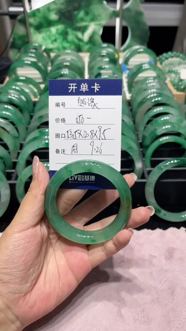 未镶嵌手镯石英质玉（非洲翠）《****》手镯