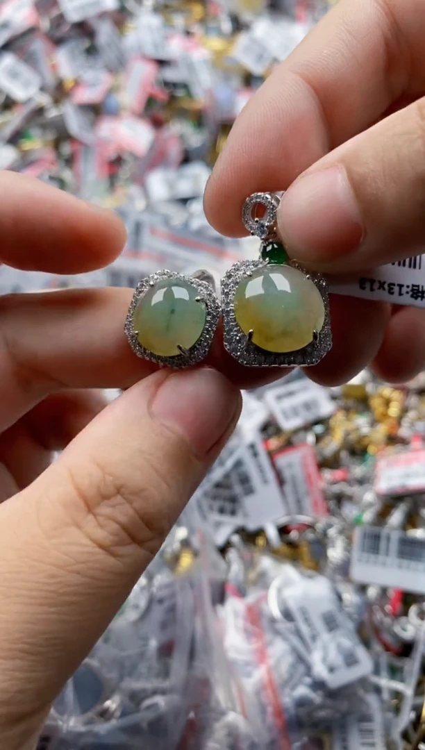 翡翠戒指银S925镶嵌1111---3