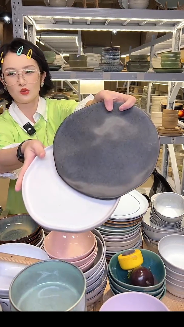 瓷313 外贸尾货高温釉下彩陶瓷餐具默认微瑕
