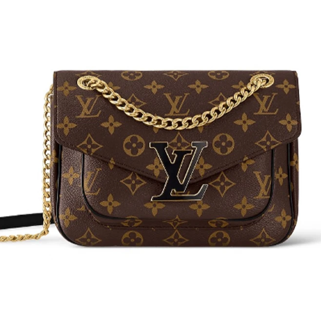 99新 LouisVuitton/路易威登 芯片老花passy斜挎包单肩包