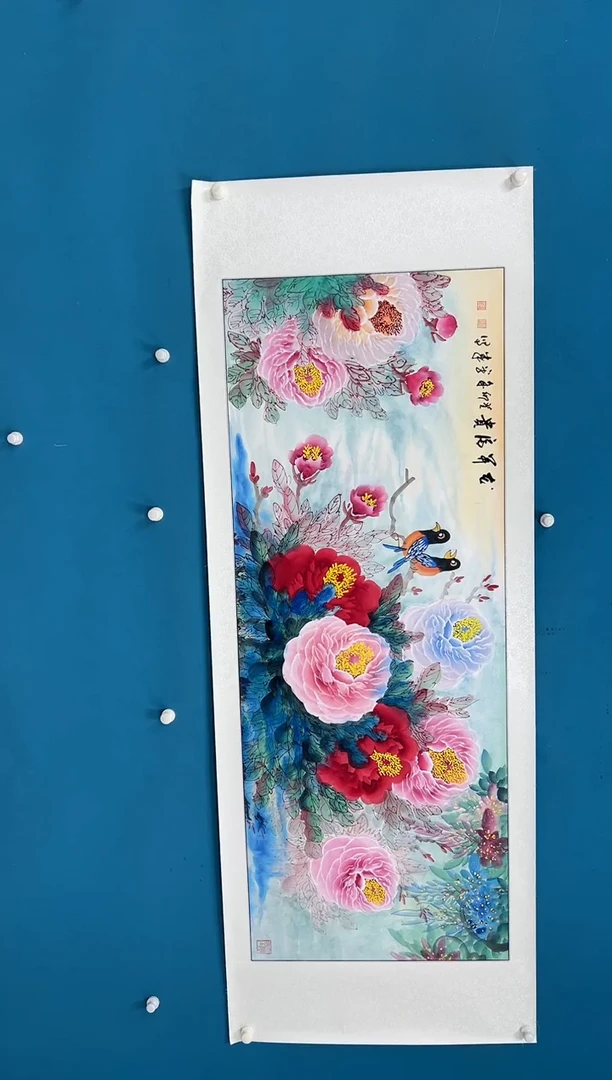 国画张鑫-小六尺无国检证书-牡丹-035