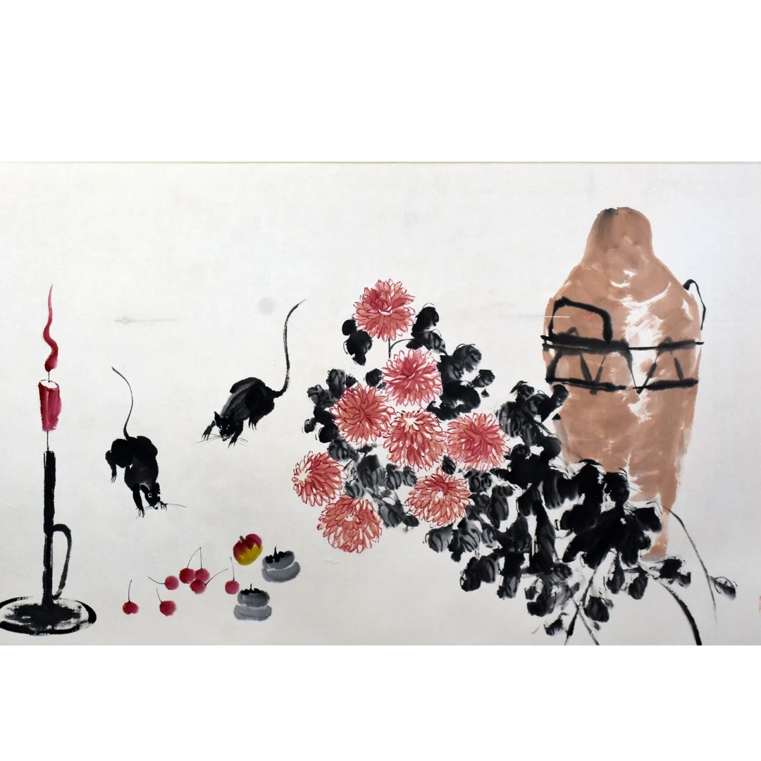 HM9354 果甜酒香图 94×174 纸本镜片 15平尺