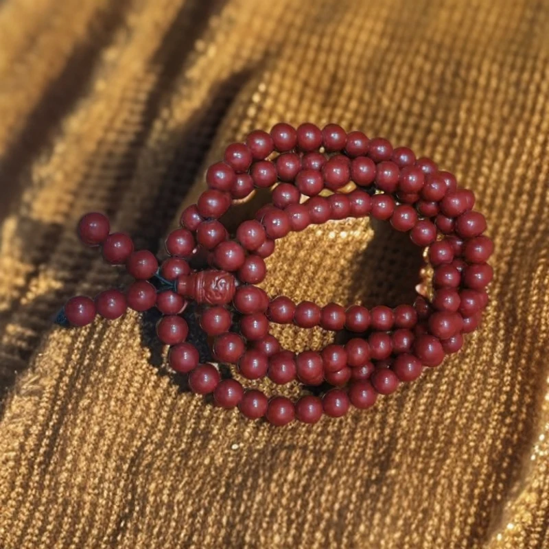 非金属珐琅手链 【闪购链接】1008辰砂108珠手链项链