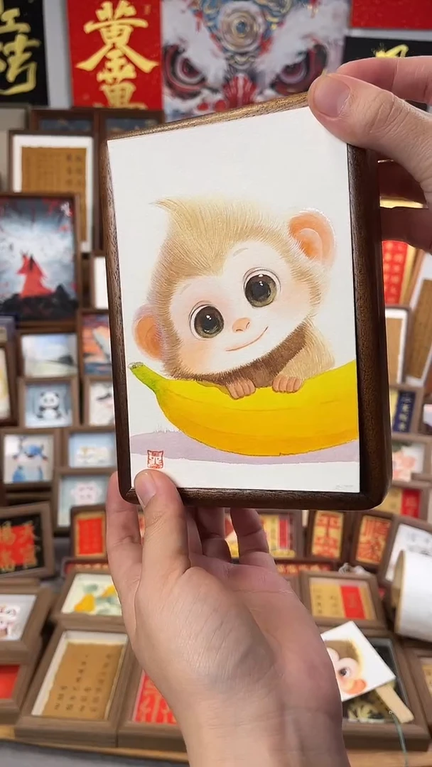国画纯手绘书法绘画作品