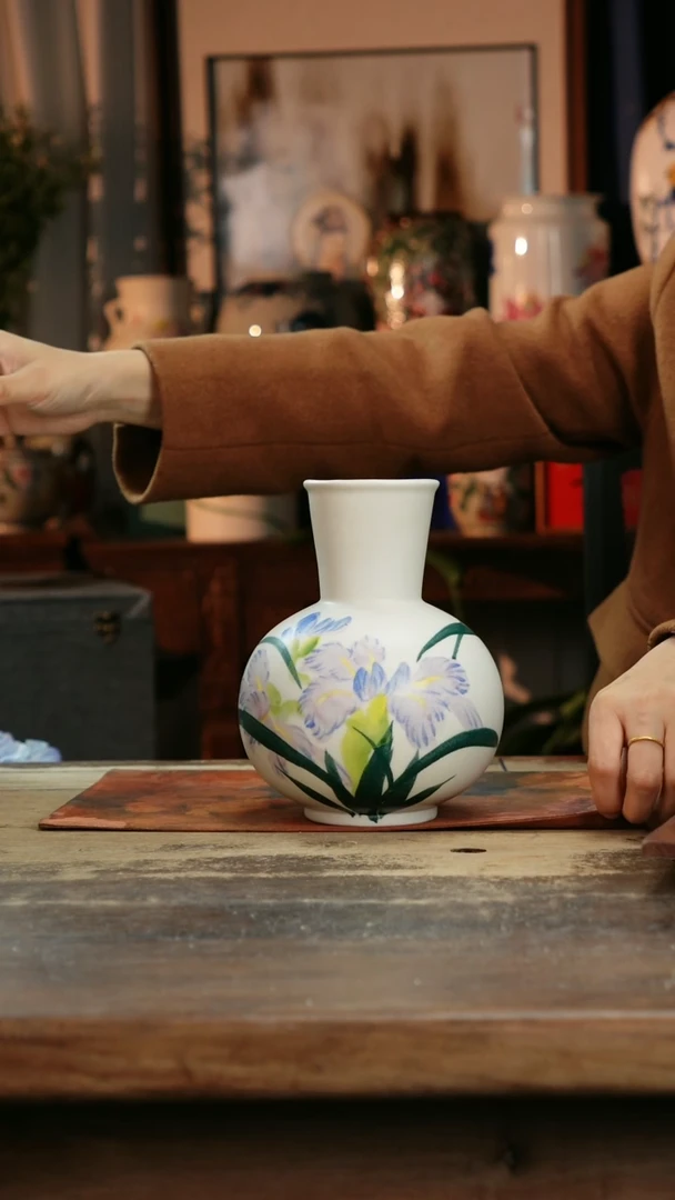 【闪购商品】瓷片景德镇纯手工釉下彩精品花瓶