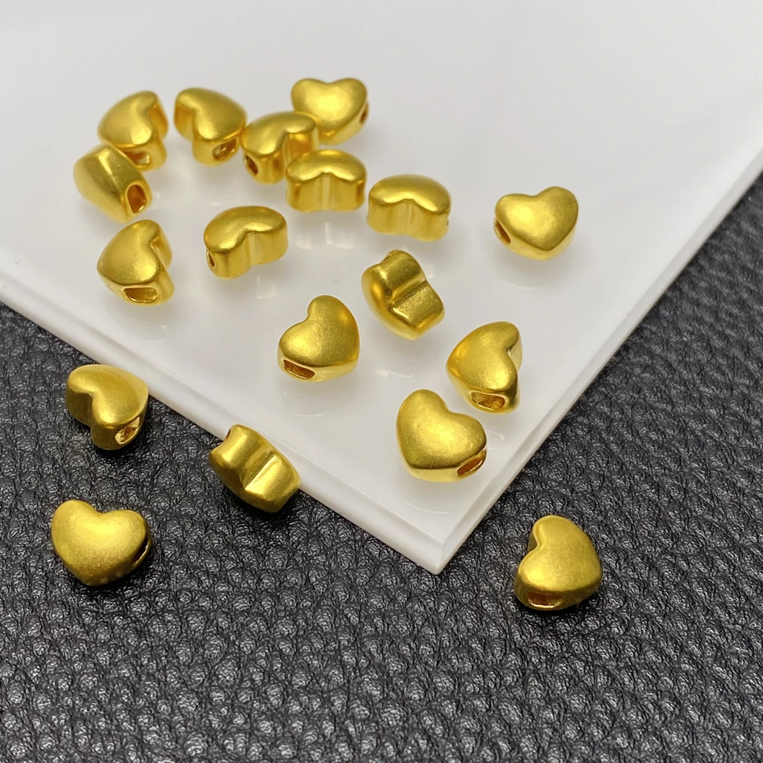 「戴琴珠宝」YZ3076-足金心形7mm左右配件-BR（多样性发其一）