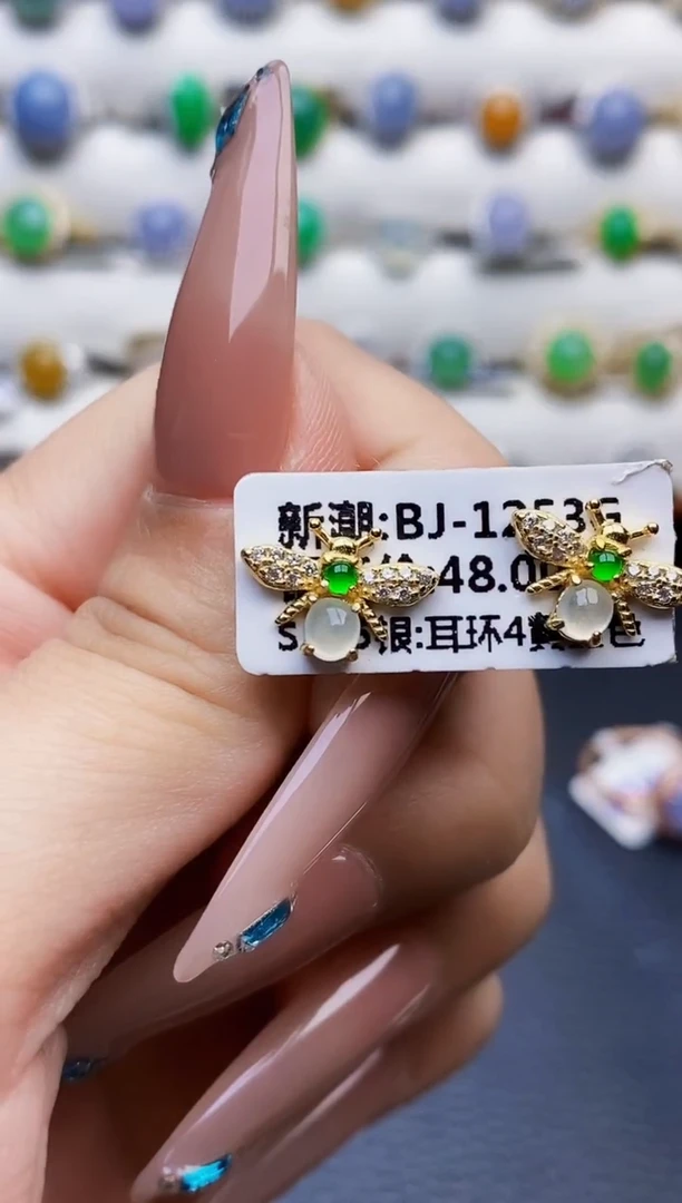 银S925镶嵌戒指翡翠6132