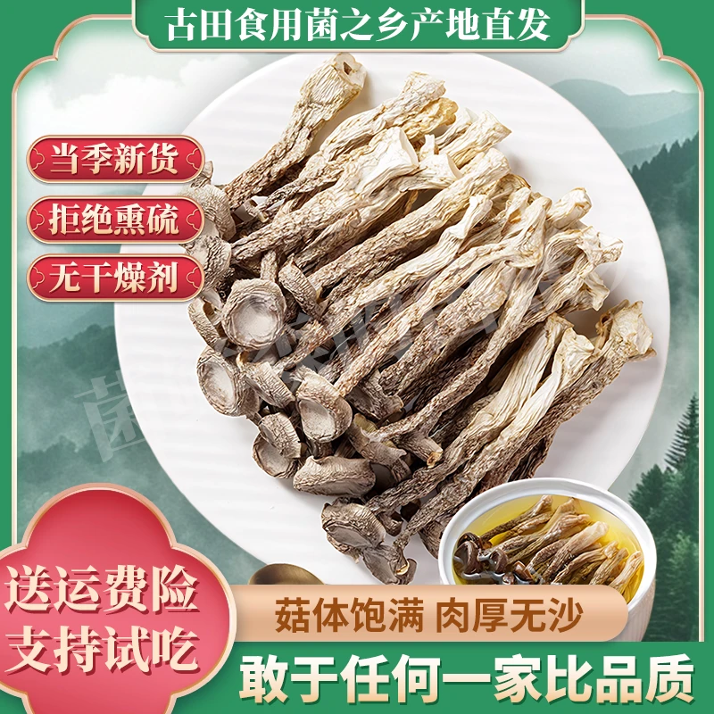 【古田精品高山鹿茸菇】特级头茬干货农家特产脆脆菇煲汤炒菜凉拌