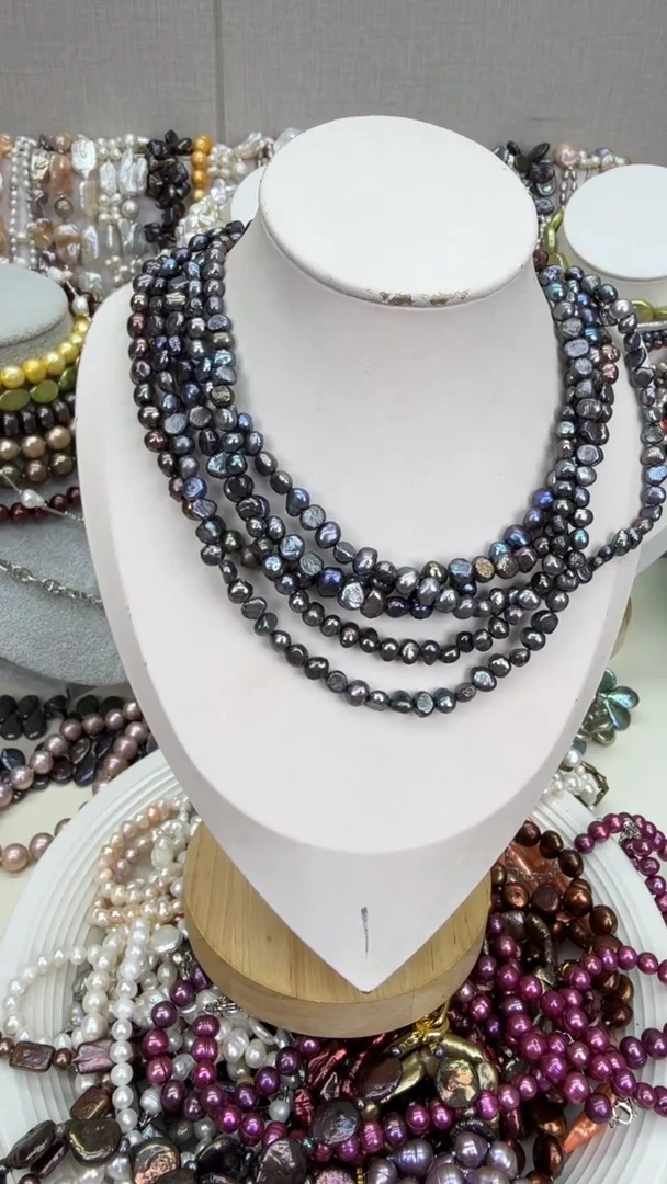 颈饰银S925镶嵌淡水珍珠1