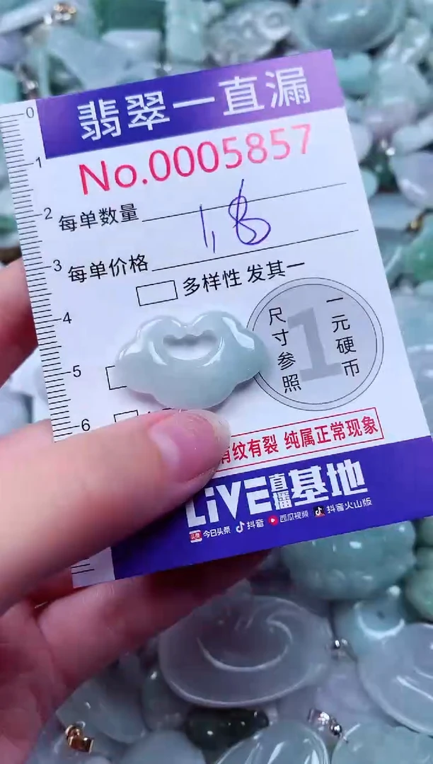 吊坠(不含链)未镶嵌翡翠5857