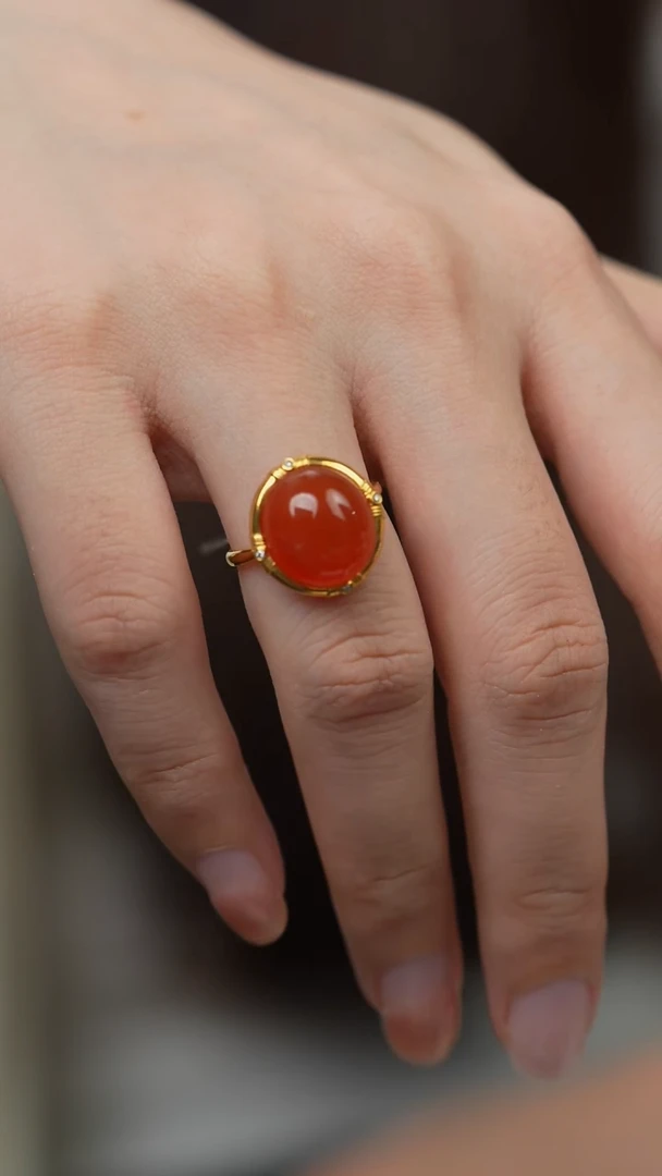 未镶嵌Y67（多样性发一件）南红玛瑙戒指