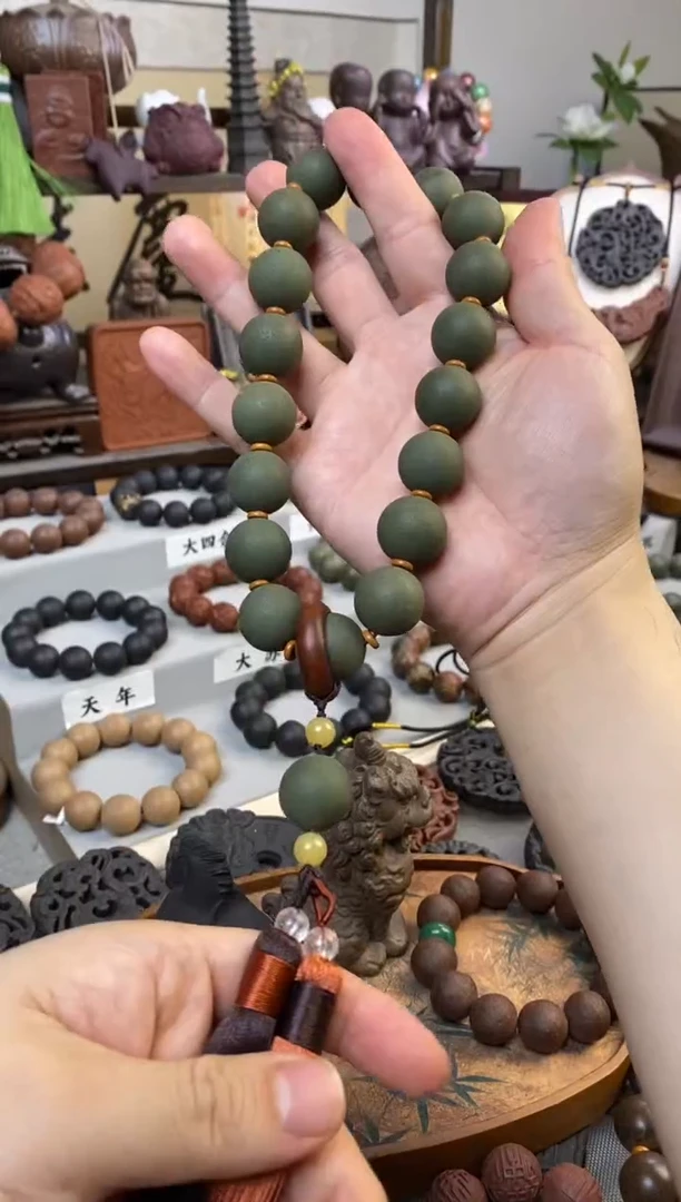 泥塑微瑕寒山青柚手持款1.9-无备珠