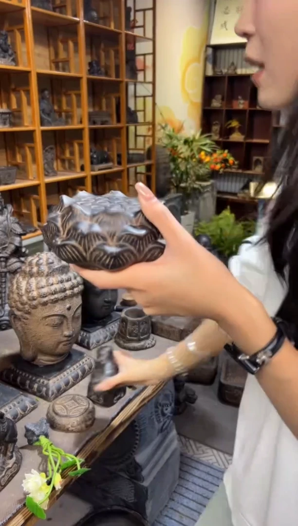 陶土莲蓬实心底座