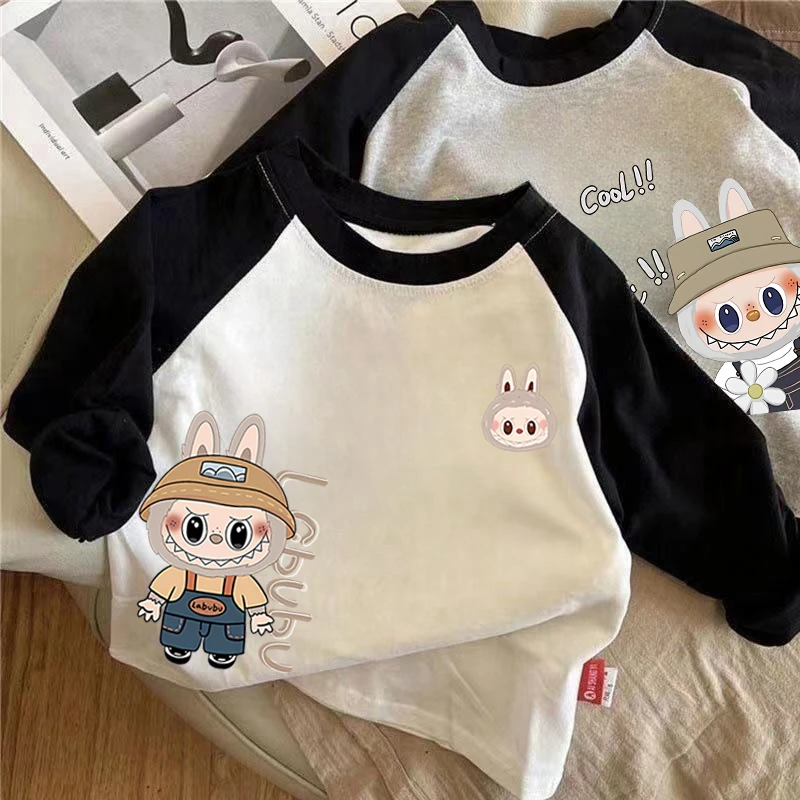 纯棉儿童长袖T恤卡通拉布布春秋新款中小童外穿上衣男女童打底衫t