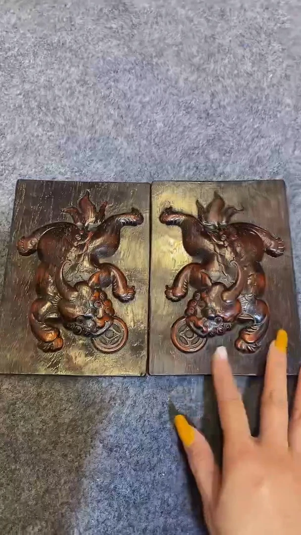 木紫檀雕刻一物一拍