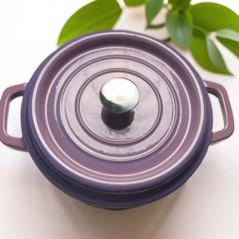 锦诚铸铁珐琅锅26紫色内白经典炖
