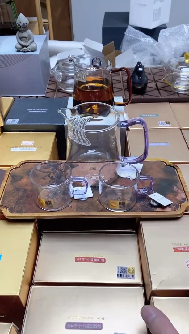 【闪购商品】风谜新月茶器浅紫色+禾器清禾杯浅紫色