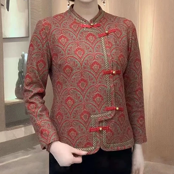 【8039国风】新中式斜襟唐装衬衫