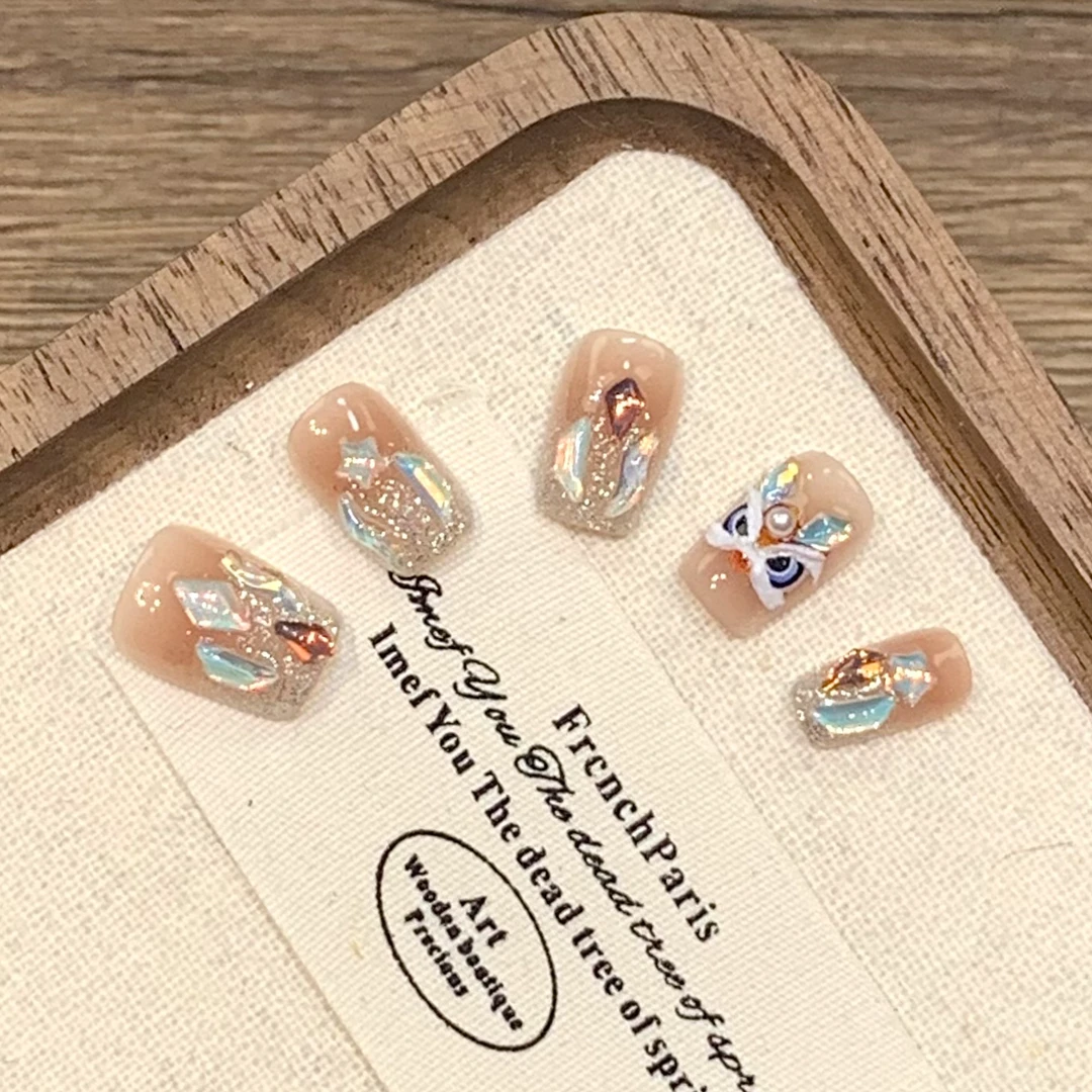 【新年醒狮】新款穿戴甲美甲款式推荐2025爆款美甲纯手工穿戴甲片