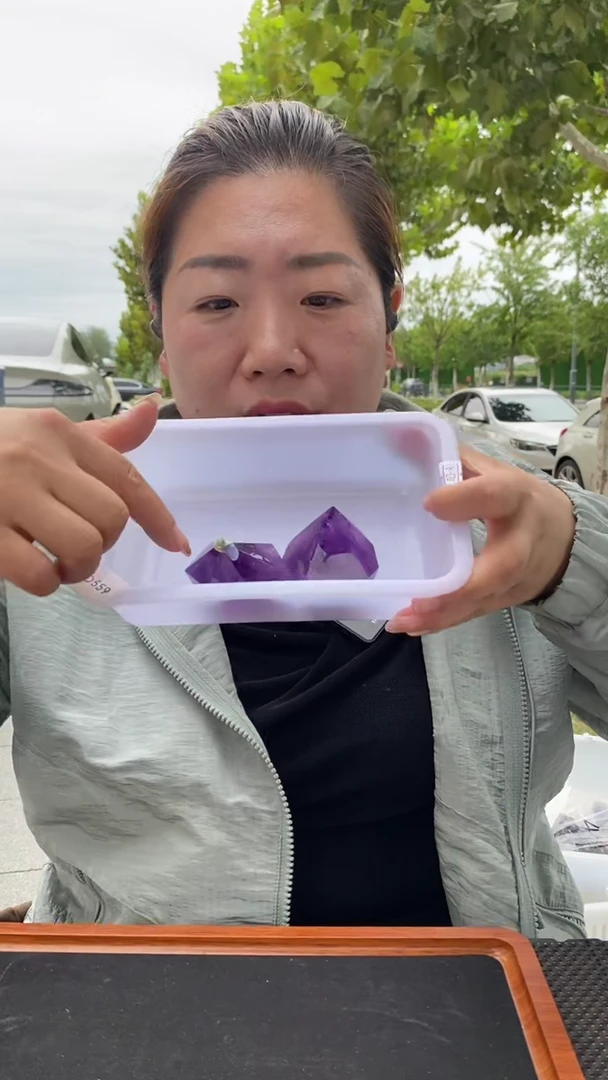 未镶嵌珠宝半成品水晶紫晶柱子D559多样性发其一