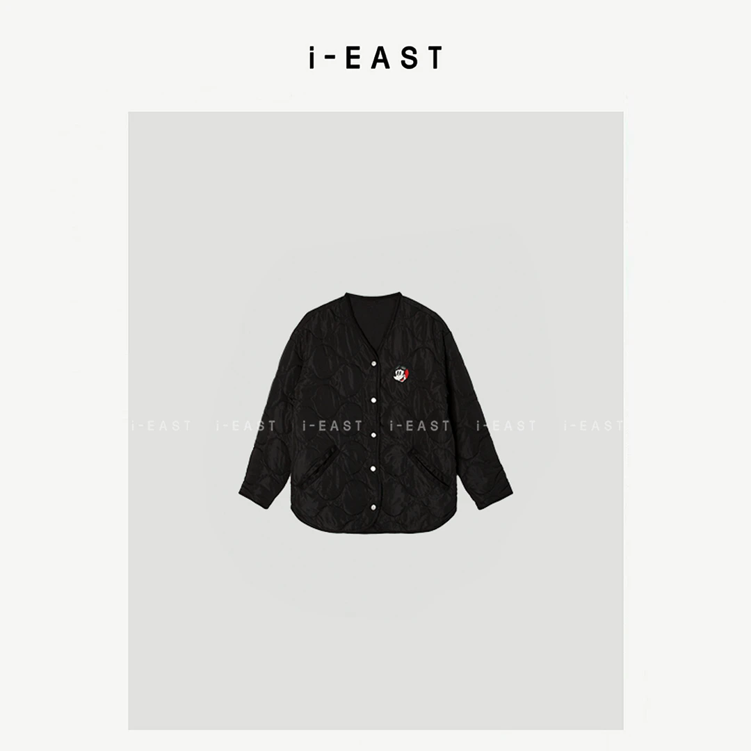 i-EAST 火山岩保暖~童趣米老鼠压格棉服外套-4D WT93