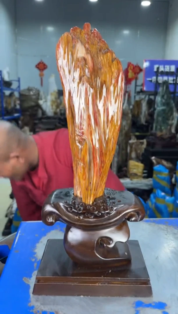 【闪购商品】硅化玉摆件未镶嵌18