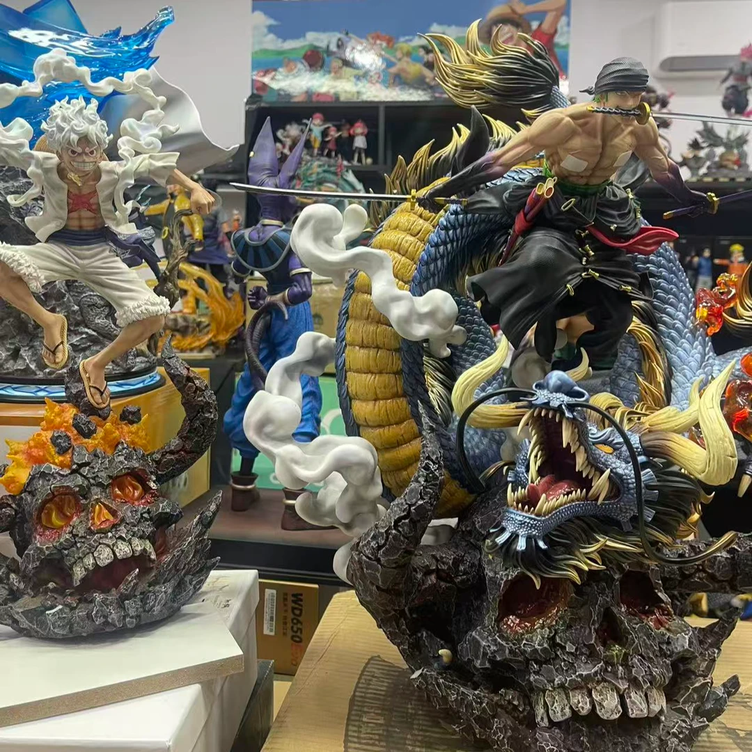 海贼王  鬼岛尼卡路飞 & 黑金索隆 手办摆件