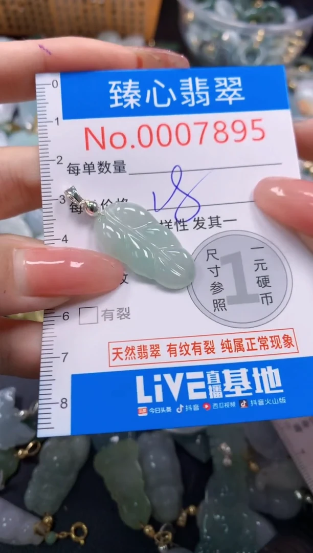 翡翠未镶嵌颈饰7895