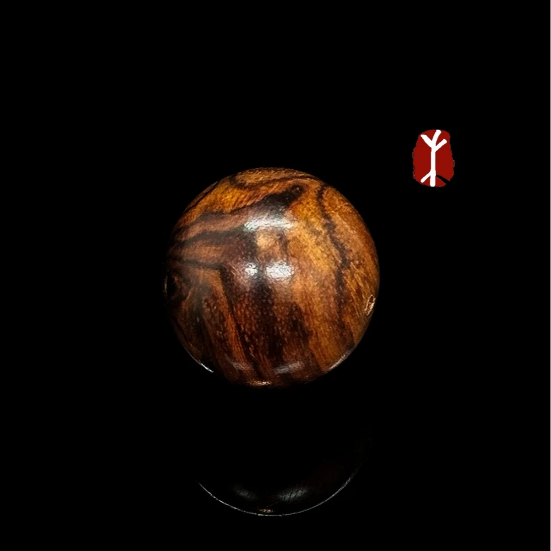 海南黄花梨/降香黄檀/新料花纹明显（人工种植）20mm单珠(花纹随机)