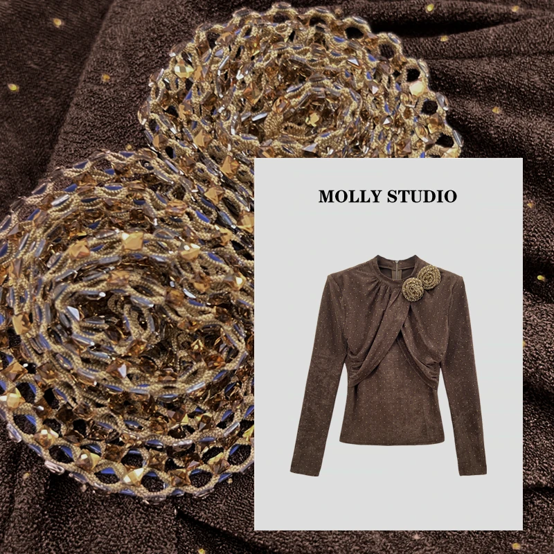 【博主氛围】Molly 百搭时尚气质显瘦 上衣 M2025378