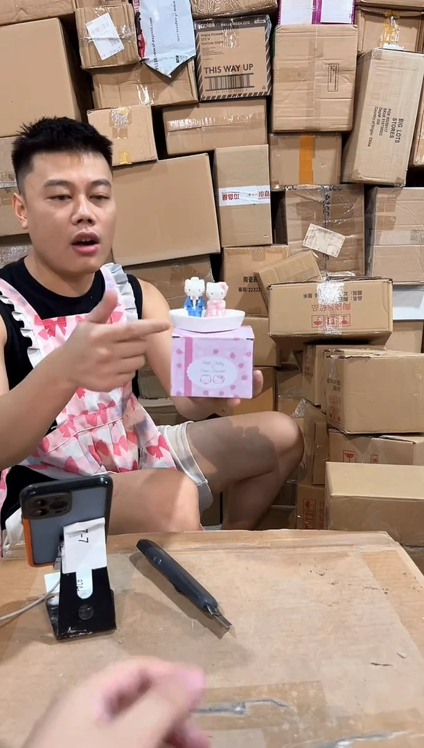 瓷片原盒kt猫结婚首饰盘