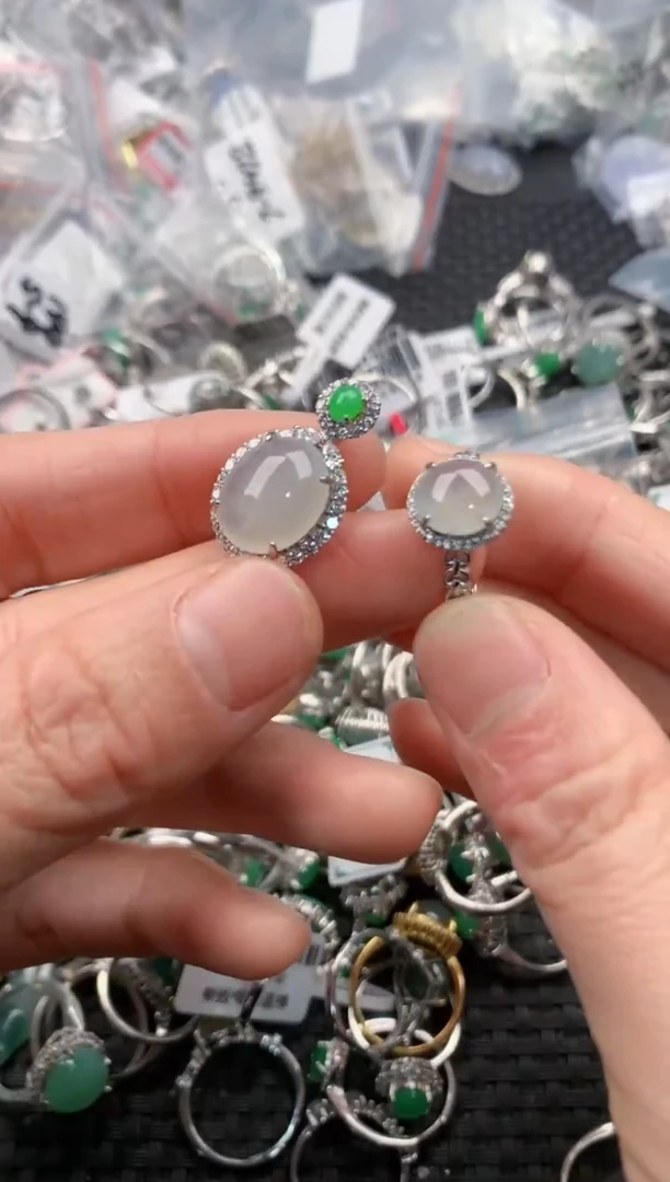 银S925镶嵌戒指翡翠2                              1