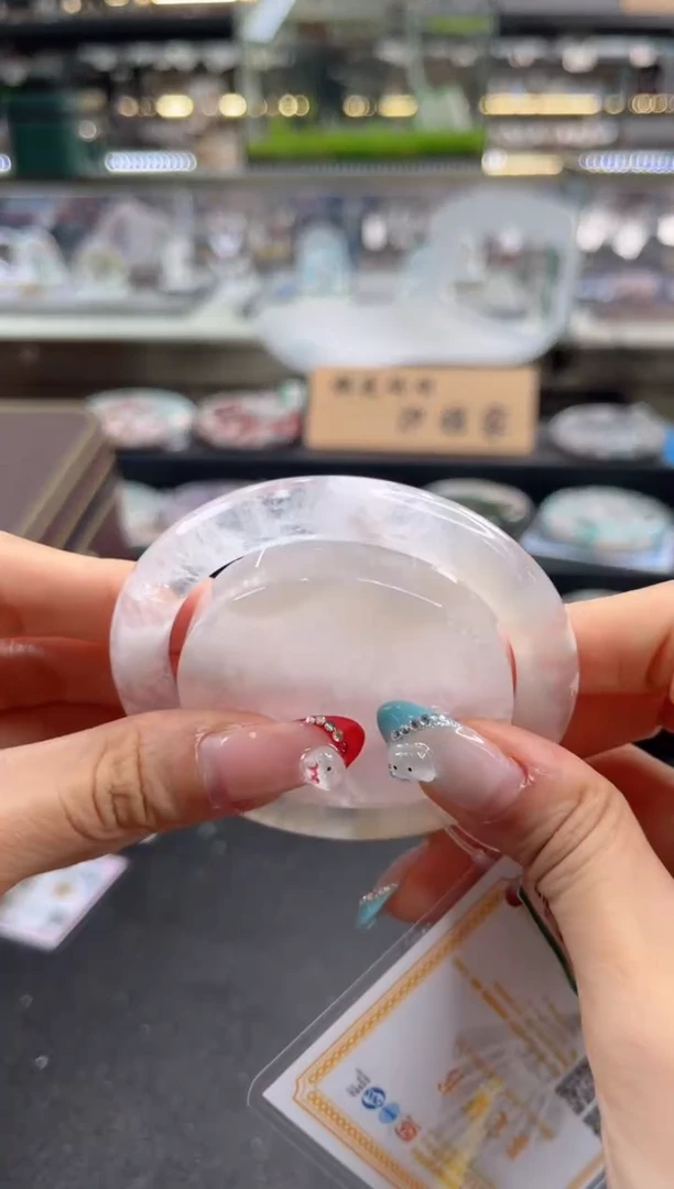 未镶嵌手镯石英质玉54圈口 （赠品镯心）3910199