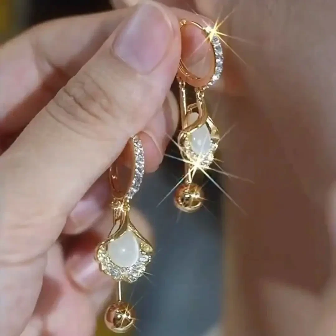 【女神必备】法式银杏叶耳环新款时尚气质轻奢独特高级感百搭