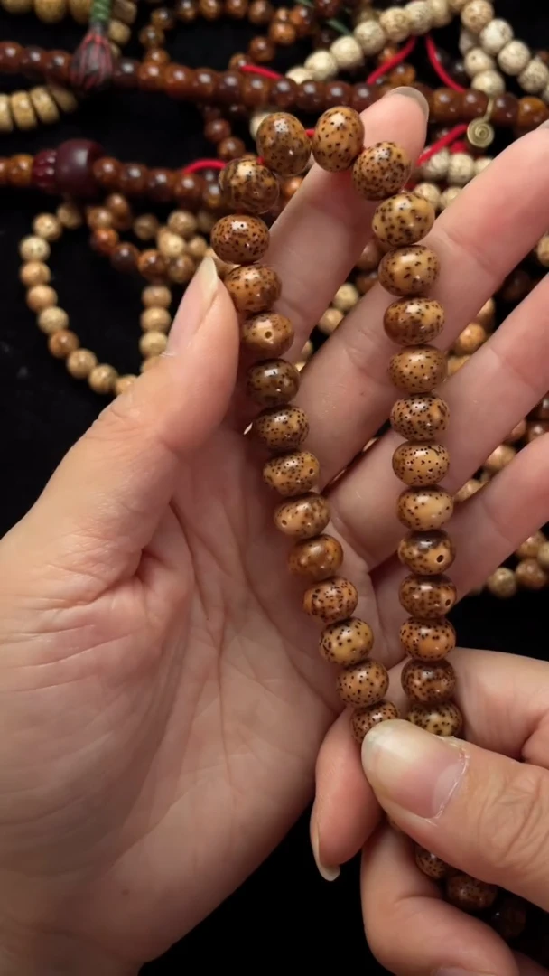 星月菩提手串精工级浅珀苹果珠长串10*8