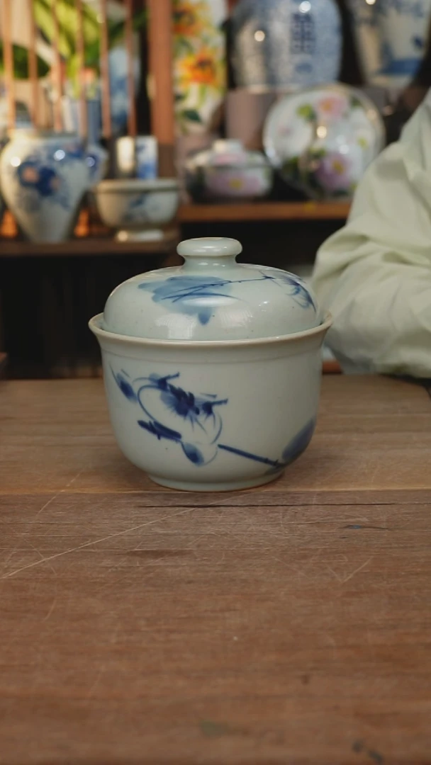 瓷片【简家甄选】景德镇设计师釉下手绘陶瓷餐具