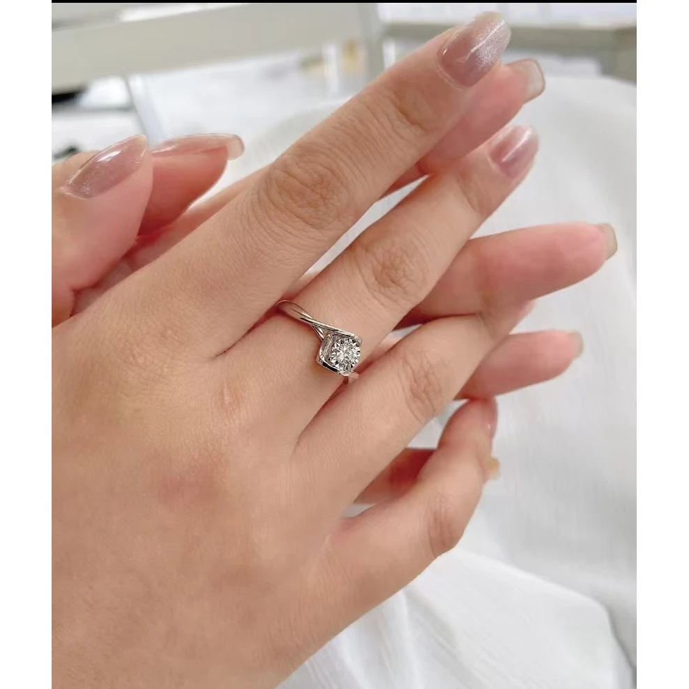 私人定制 微镶天使之吻女戒1.0ct