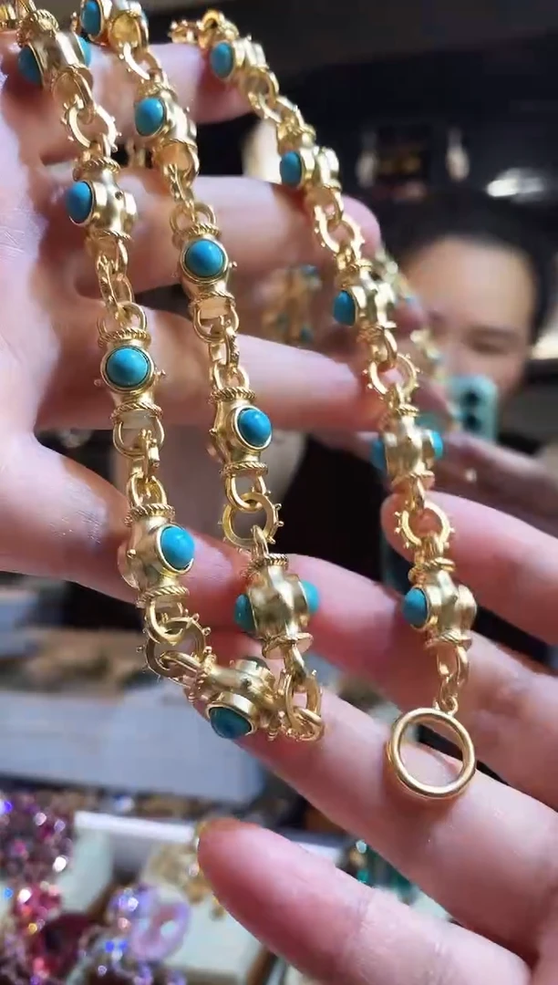 铜合金仿水晶28号项链加手链