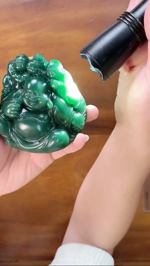 用****3西安绿 弥勒摆件