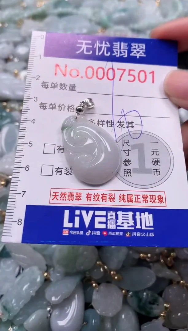 吊坠(不含链)未镶嵌翡翠7501