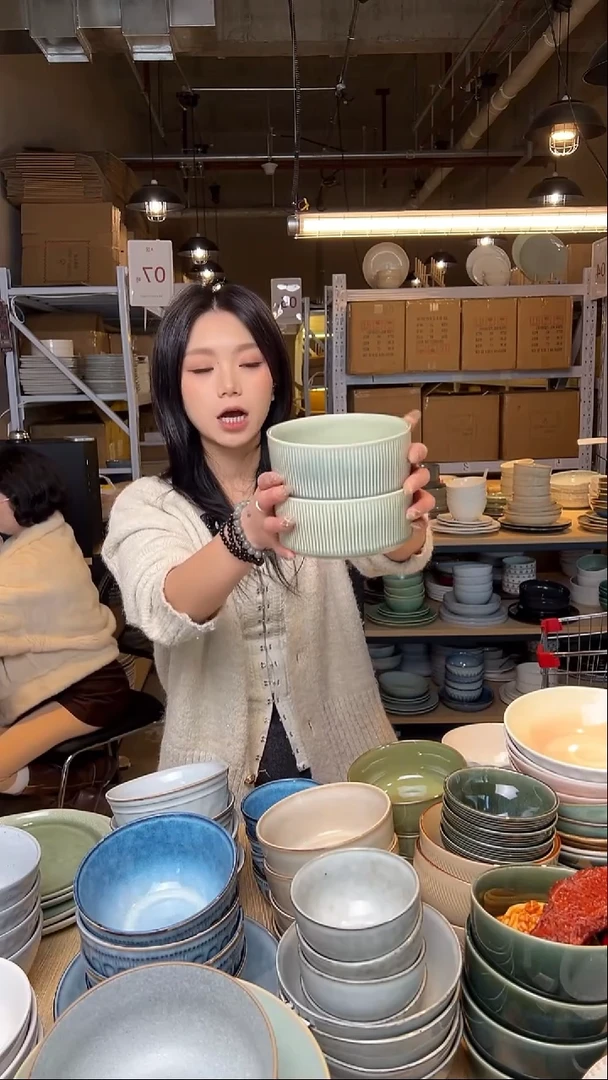 瓷205外贸尾货窑变釉下彩默外微瑕