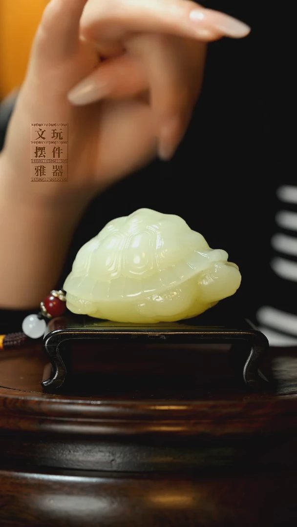 玉《长寿安康》手把件摆件