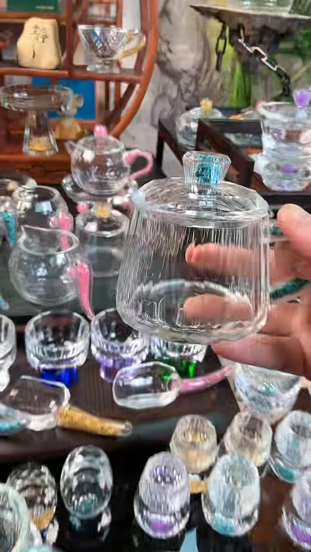 【闪购商品】玺宴新款水晶梯形杯绿松石
