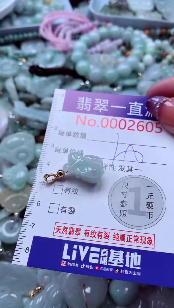 翡翠未镶嵌吊坠(不含链)2605
