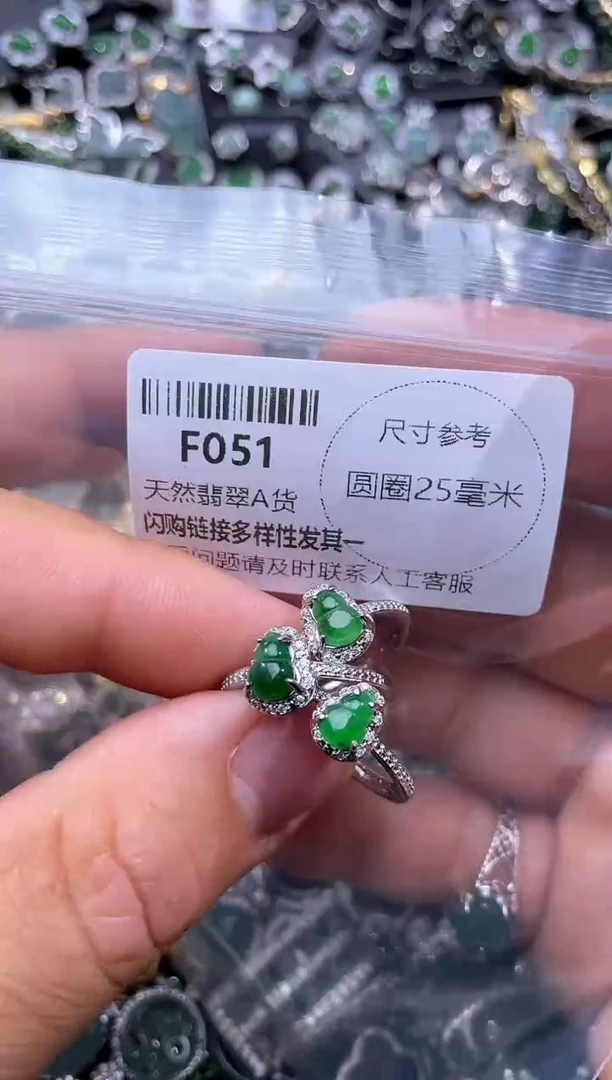【闪购商品】翡翠颈饰未镶嵌F051戒指 多样性发其一