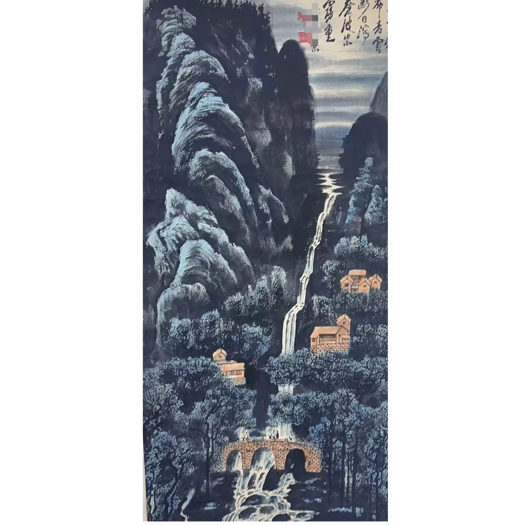 李老款 山水挂轴68×138约8.4平尺