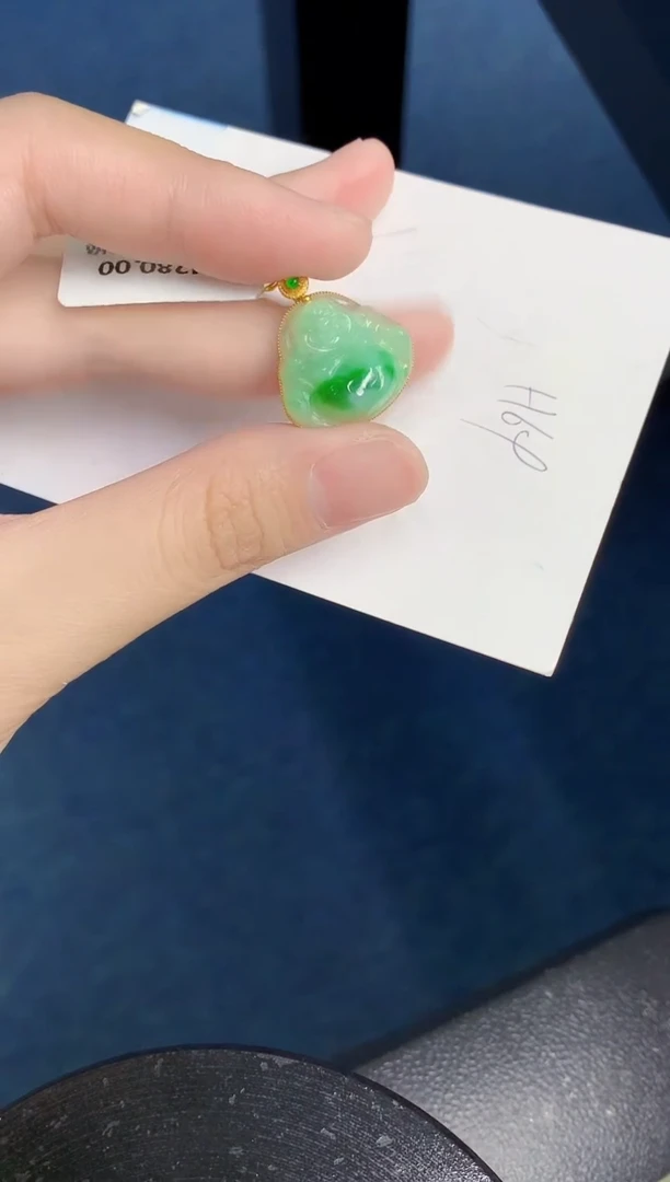 【闪购商品】翡翠颈饰18K金镶嵌000000000