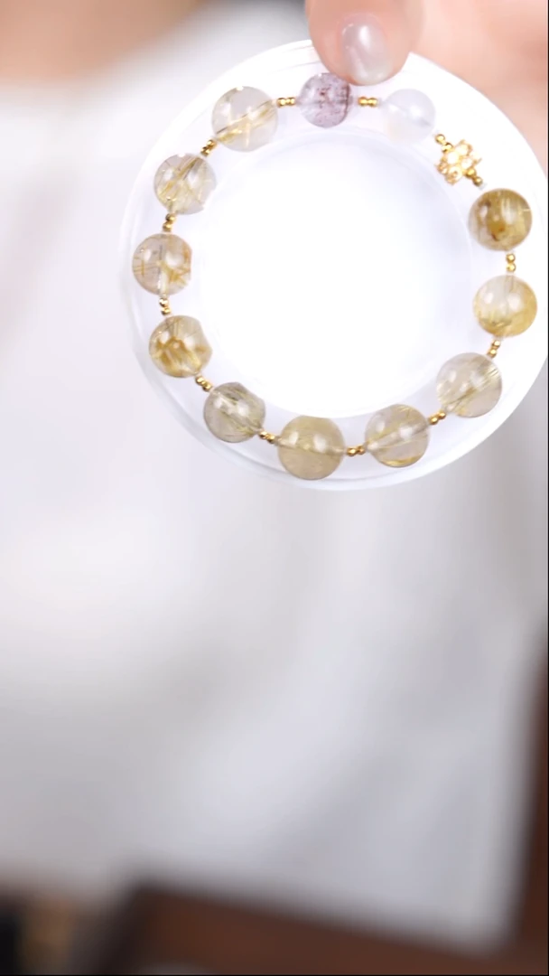 18K金镶嵌手链水晶@