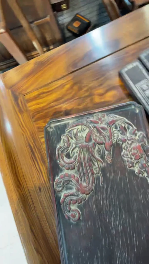 【闪购商品】木檀木凤凰窄茶盘